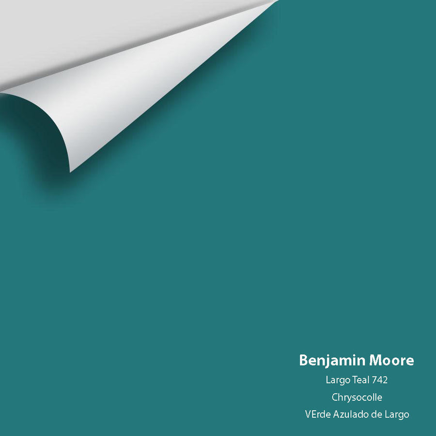 Digital color swatch of Benjamin Moore's Largo Teal 742 Peel & Stick Sample available at Ricciardi BRothers in PA, DE, & NJ.