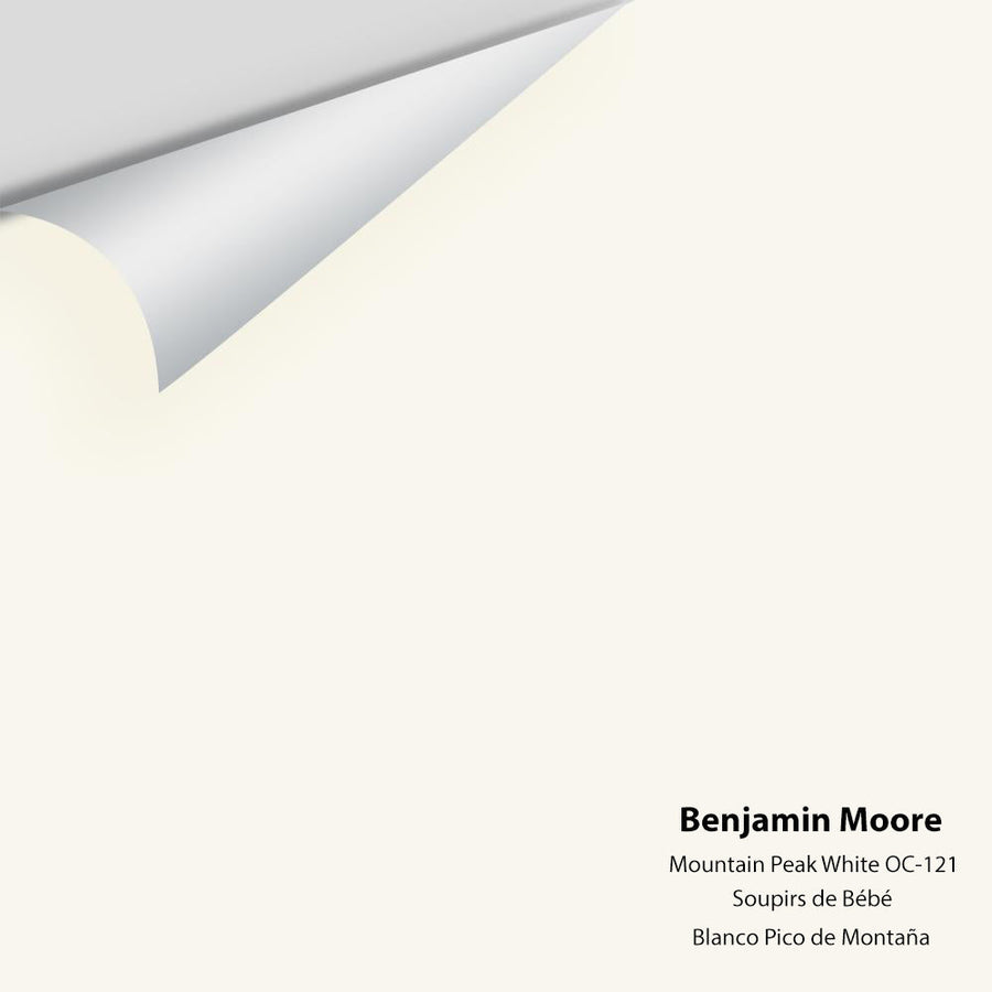Digital color swatch of Benjamin Moore's Mountain Peak White OC-121 Peel & Stick Sample available at Ricciardi BRothers in PA, DE, & NJ.